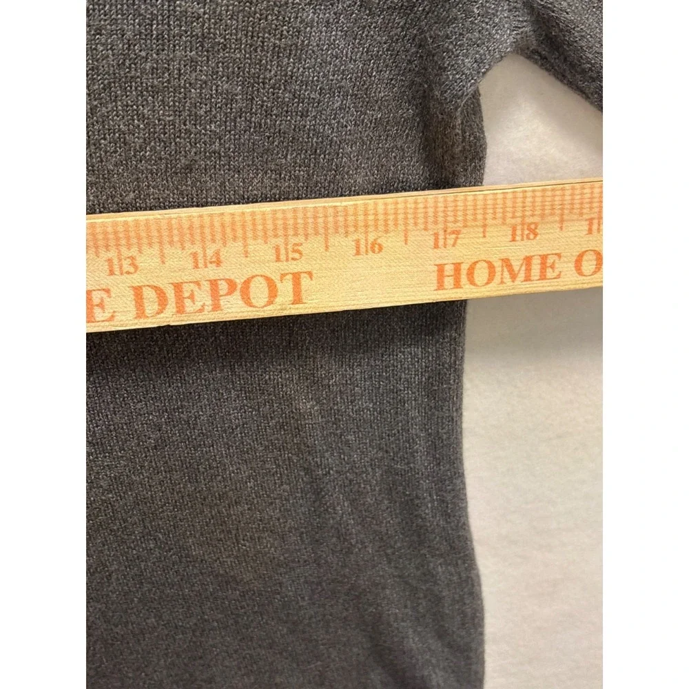 Geoffrey Beene Quarter Zip Sweater Mens Small Gray  Super Soft Knit